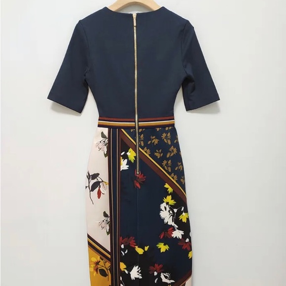 Ted Baker Madiiy Savanna Dress Bodycon Mixed Print - Picture 6 of 8